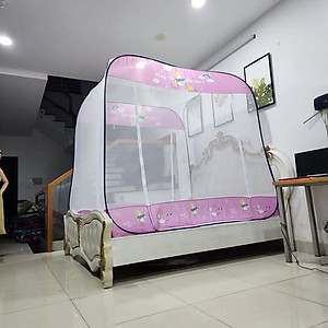 Màn Chụp Đỉnh Vuông Cao Cấp Mộc Miên - Kích Thước 1,6mx2m ( Hình thật )