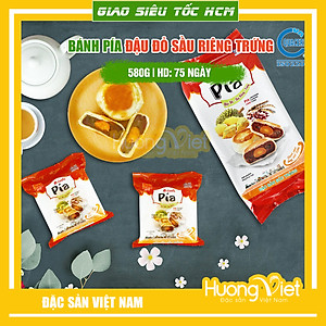 Đặc Sản Sóc Trăng - Bánh Pía Đậu Đỏ Sầu Riêng Trứng Muối 540G, Bánh Pía Sóc Trăng Tân Huê Viên Đậu Đỏ 1 Trứng