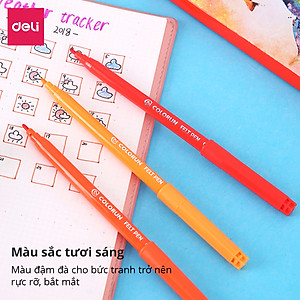  Bút màu nước 1.0mm Deli, 12 màu/18 màu/hộp - EC10003/EC10013