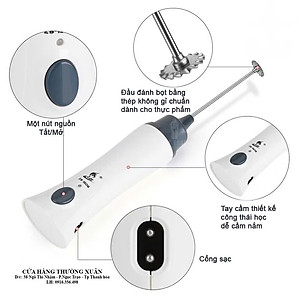 Máy Đánh Sữa, Cà Phê, Trứng, Socola, Matcha Tạo Bọt Sử Dụng Dây Sạc Điện - HÀNG CHÍNH HÃNG MINIIN