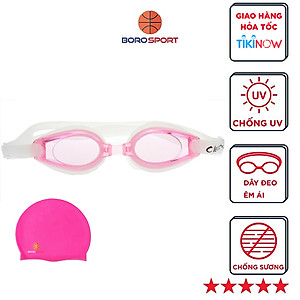 Kính bơi chống sương mờ, chống UV Cleacco, dây đeo được làm 100% silicone mềm mại, thoải mái, thiết kế không trơn trượt, độ co giãn và độ bền thách thức thời gian, dành cho vận động viên chuyên nghiệp hoặc người thích người đi bơi hằng ngày. Tặng nón bơi 