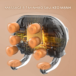 [Set Quà Tết] Máy Massage Cổ Vai Gáy   GAX-8D Healthy Care- Massage Silicon 16 Điểm Chạm Chườm Ấm Diện Rộng