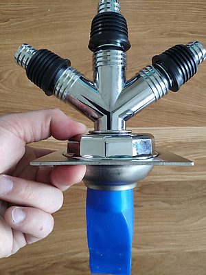 Bộ thoát nước máy giặt, thoát nước thải, nước thoát sàn nhà tắm, vệ sinh kiêm chống mùi hôi, ngăn côn trùng trào ngược – Bộ chia 3, MIHOCO 312