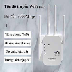 Kích sóng Wifi 4 râu tốc độ cao 300mpbs 2.4G Mở rộng vùng phủ sóng, cải thiện tốc độ mạng WiFi - Hàng chính hãng/ Hàng nhập khẩu