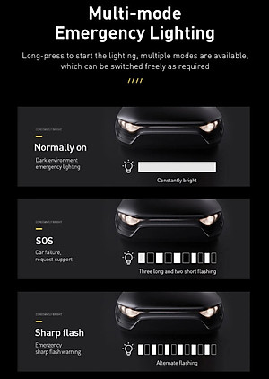 Bộ kích nổ ô tô, xe hơi kiêm pin sạc dự phòng nhãn hiệu Baseus cao cấp CRJS01-01 - Hàng Nhập Khẩu