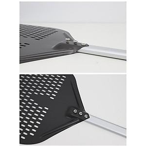 Aluminum Metal Pizza Peel for Easy Storage, Gourmet Luxury Pizza Paddle for Baking Homemade Pizza Bread