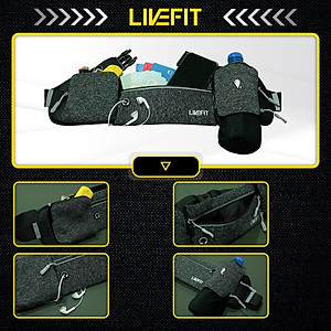Túi đeo hông chạy bộ LiveFit cao cấp - Running Belt - WB1028