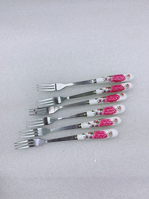 DĨA ĂN HOA QUẢ CÁN SỨ HOA HỒNG - ANTH623