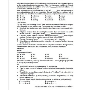 Giới thiệu bộ đề thi môn tiếng anh tốt nghiệp THPT (theo chương trình GDPT mới - áp dụng từ năm 2025) - HA