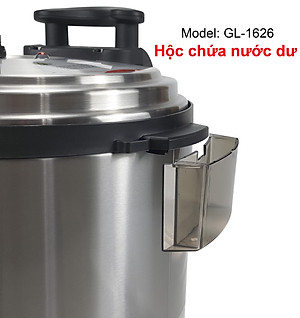 Nồi áp suất Gali GL-1626, dung tích 17lít, Sử dụng hoàn hảo cho các nhà hàng, quán ăn, trường học, hàng chính hãng 100%, bảo hành 24 tháng Gali