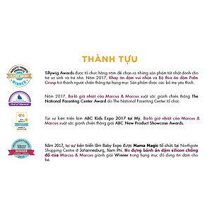 Bình bóp ăn dặm silicon có thìa Marcus & Marcus cho bé từ 6 tháng