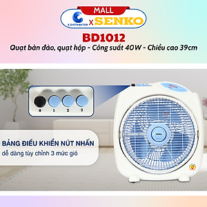 Quạt Bàn Đảo 3 Tấc Senko BD1012 cao cấp - Màu Ngẫu Nhiên - Hàng chính hãng
