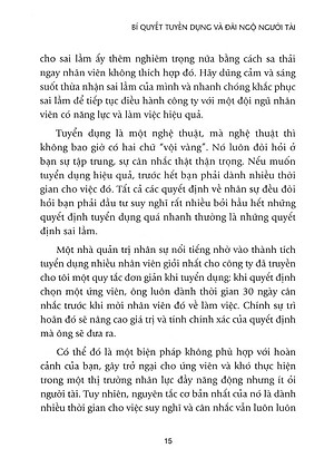 Bí Quyết Tuyển Dụng & Đãi Ngộ Người Tài (Tái Bản)