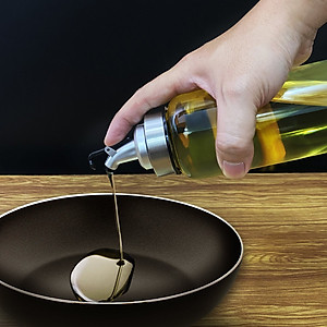 Bình rót một chạm CAO CẤP One Touch Open đựng nước mắm, dầu ăn - thuỷ tinh siêu nhẹ Borosilicat