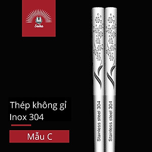 Đũa Vuông Inox 304 Chống Trượt Soika - Hộp 10 Đôi 