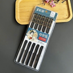 Combo 30 Đôi Đũa 3 Sọc Mạ Vàng Hình Cô Gái Nhật Bản Kháng Khuẩn Chịu Nhiệt - Hàng chính hãng