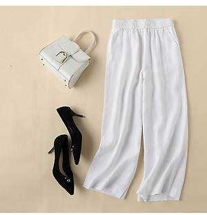 Quần dài nữ ống rộng chất linen cao cấp thương hiệu Đũi Việt, hàng hot qd08