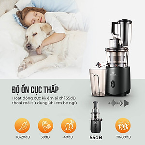 Máy ép chậm Elmich JEE - 1855OL, công suất 240W, ống tiếp nguyên liệu rộng 83mm, độ ồn cực thấp 55 dB - Hàng chính hãng (New)