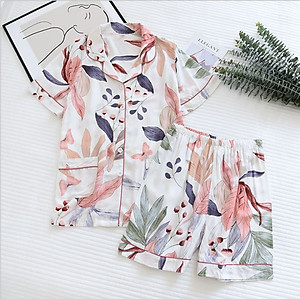 Bộ Đồ Pijama Nữ Cao Cấp Azuno BN0045 Mặc Nhà Ngắn Tay Chất Liệu Cotton Lụa Mặc Mùa Hè Rất Mát