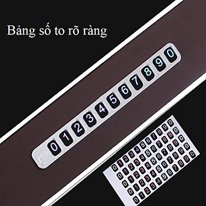 Hộp đựng khăn giấy kiêm bảng số điện thoại và đồng hồ cao cấp trang trí và để taplo ô tô - Kích thước:11.5x4x21cm