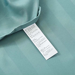 Bộ Ga Gối Cotton Kẻ 3F Lidaco Chuyên Dụng Cho Homestay, Khách Sạn - Xanh Ngọc