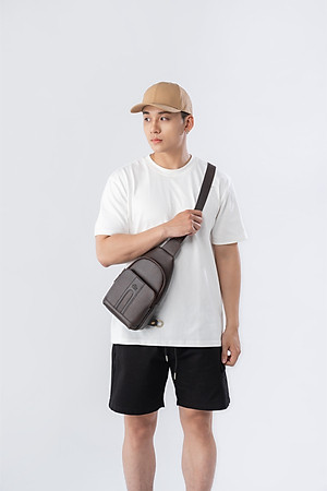 Balo Lata ( Thời trang nam cá tính cở nhỏ - Balo đeo chéo da BALC29 )