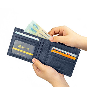 Ví ngang VICTOR - Da bò hạt | Anh Tho Leather