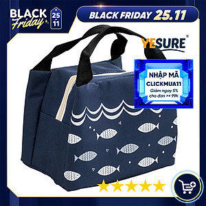 Túi Giữ Nhiệt Đựng Hộp Cơm Trưa Văn Phòng YESURE E1H2 Chống Thấm , Khóa Kéo - Hàng chính hãng