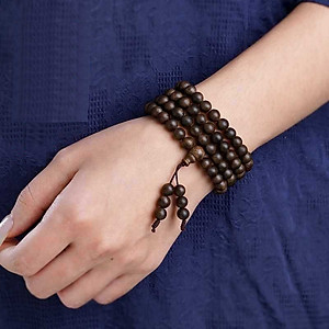 Vòng Tay Trầm Hương 108 Hạt Tròn 8 Ly 6 Ly Full Hộp Đẹp - Chính Hãng