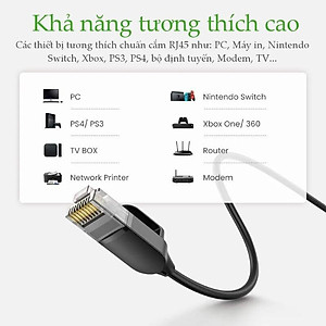 Ugreen UG70331NW122TK 0.5m cáp mạng cat6a utp od2.8 siêu nhỏ thuần đồng - HÀNG CHÍNH HÃNG