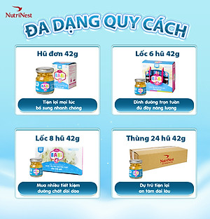 Nước Yến Sào Cho Bé NutriNest Babi Bổ Sung Dưỡng Chất Hũ 42g