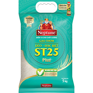Gạo Thơm Dẻo - Đặc Biệt ST25 Plus Neptune 5kg