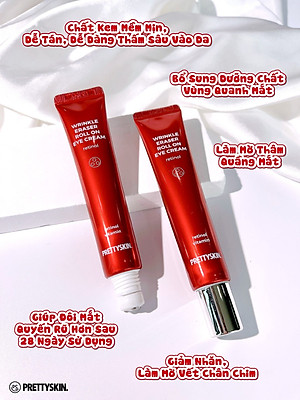 Kem dưỡng mắt giảm mờ thâm quầng mắt Retinol Pretty Skin, cải thiện nếp nhăn Prettyskin Wrinkle eraser roll on eye cream