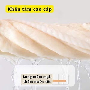 Khăn Tắm Sóng Nước Siêu Thấm Hút – Khăn Mặt Sợi Cuộn To, Kích Thước 70x140cm, Chất Liệu Cao Cấp, Dày Dặn, Không Rụng Lông - HÀNG CHÍNH HÃNG MINIIN
