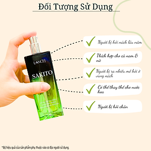 Xịt Khử Mùi Hôi Nách SAKITO LANCEJ 50ml, Khử Mùi Toàn Thân, Ngăn Tiết Mồ Hôi, Lưu Hương Suốt 24H