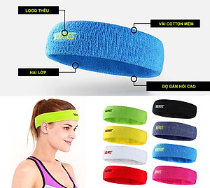 Băng đô băng trán thể thao AOLIKES A-2108 thấm mồ hôi cotton thoáng khí sport sweatband