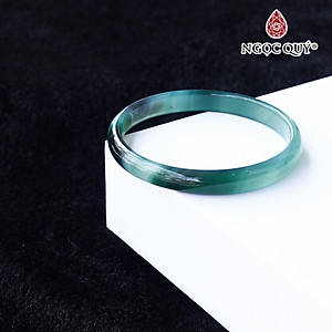 Vòng đá mã não xanh lá bản mỏng Ni56 - Ngọc Quý Gemstones