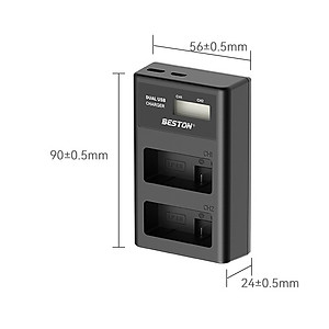 Bộ Pin LP-E8 1800mAh + Sạc Beston Dùng Cho Máy Ảnh Canon EOS 550D 600D 650D 700D Kiss X4 X5 X6i - Hàng nhập khẩu