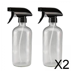 2x2pcs 250/500ml Boston Empty Amber/Blue Glass Spray Bottle clear  500ml