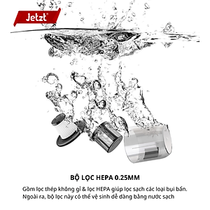 Máy hút bụi giường nệm diệt khuẩn UV Jetzt V10 Pro cầm tay có dây, hàng chính hãng