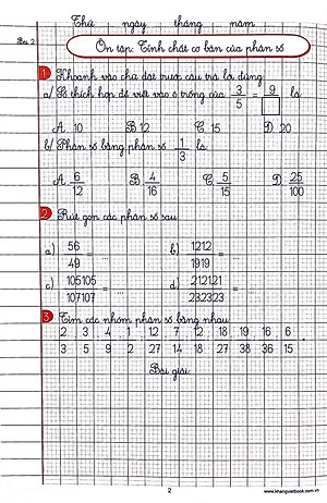Sách Vở Ô Li Bài Tập Toán - Lớp 5 (Quyển 1)