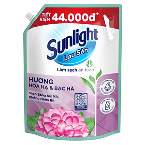 Nước Lau Sàn Sunlight Tinh Dầu Thảo Mộc Hương Hoa Hạ Bạc Hà Túi 3.6KG