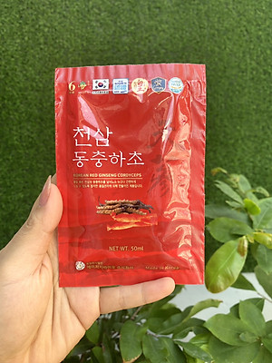 NƯỚC HỒNG SÂM ĐÔNG TRÙNG  30 gói - BẢO VẬT HÀN QUỐC 