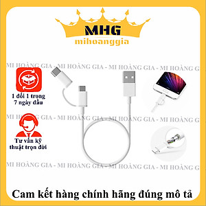 Dây Cáp Sạc Đa Năng 2 Trong 1 USB Type-C / Micro USB Xiaomi (0.3m) - Hàng Chính Hãng