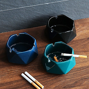 Gạt Tàn Thuốc Lá Bằng Gốm Sứ Hình Lục Giác Phong Cách Châu Âu Sang Trọng