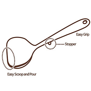 Muôi Múc Canh Kokubo Chef's Chịu Nhiệt Cao Kiểu Dáng Hiện Đại Sang Trọng 