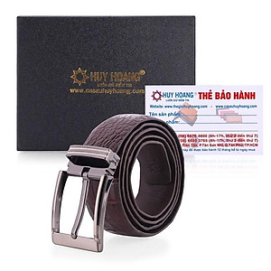 HC4757-58-59-60 - Thắt lưng nam da cá sấu Huy Hoàng nguyên con bụng 4P đầu kim màu đen, nâu đất, nâu đỏ, vàng bò