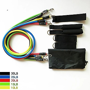 Dây Đàn Hồi Tập Gym - Bộ 11 Dây Kéo Tập Thể Dục, Dây Cao Su Tập Gym, Dây Đàn Hồi Tập Thể Hình, Dây Đàn Hồi Tập Gym, Bộ Dây Tập Thể Lực 11 Món - Hàng chính hãng