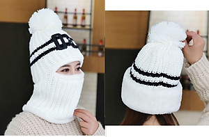 Mũ len, nón len 2 phong cách tua rua số 08 A011