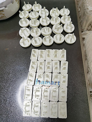 COMBO 5 Nút Bịt Ổ Điện Chống Giật An Toàn Cho Bé Có Quai Rút Đầu Nắp Che Bảo Vệ Ổ Cắm Tiện Lợi